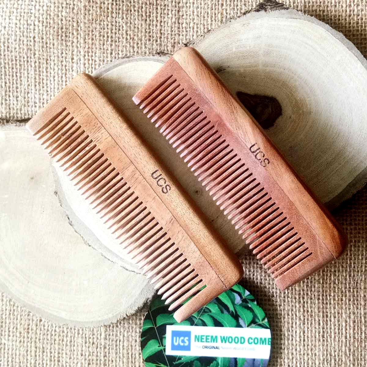 UCS Baby Comb Made of Neem Wood Set of 2 Baby Combs (UCS1018)
